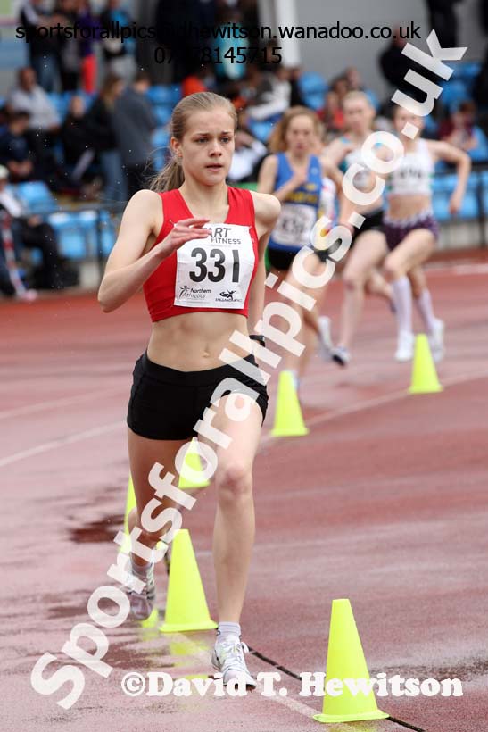 Womens under-20s 800 metres, Northern Championships, Sport City, Manchester. Photo: David T. Hewitson/Sports for All Pics